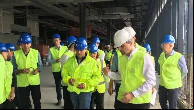 Governador Carlos Moisés, presidente da Anac e secretário da Aviação Civil visitam obra do novo terminal de ageiros de Florianópolis